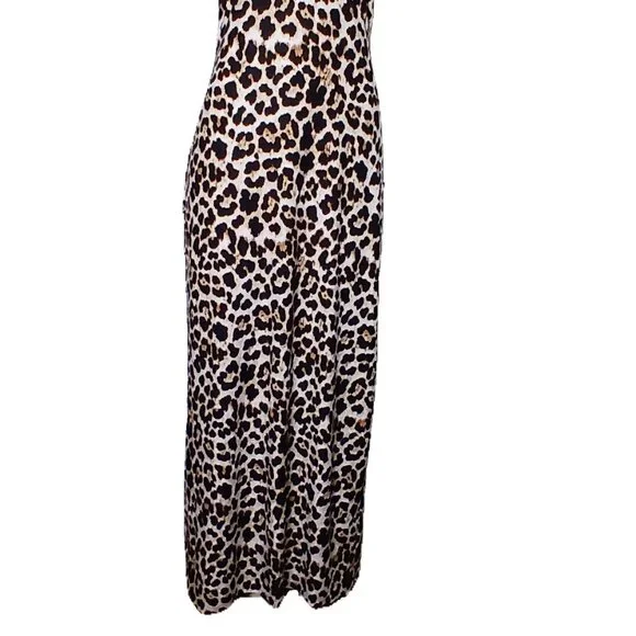 No Boundaries Halter Maxi Leopard Dress Size Large (NTW) - Picture 8 of 8